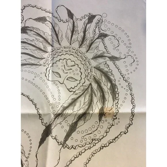 4316 Tri Chem Mardi Gras Mask Pre-Shaded Iron Transfer 21x6" - Picture 3 of 11